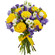 букет желтых роз и синих ирисов. Парагвай